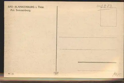 Bad Blankenburg Am Sonnenberg Kat. Bad Blankenburg