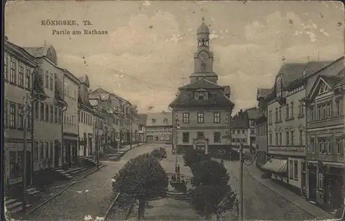 Koenigsee Thueringen Partie am Rathaus Kat. Koenigsee