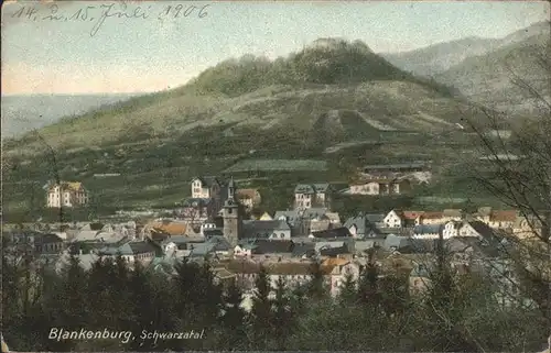 Bad Blankenburg Panorama Burg Schwarzatal Kat. Bad Blankenburg