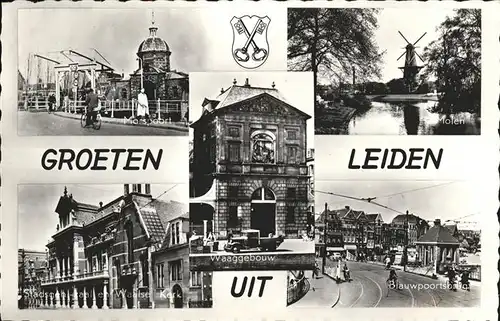 Leiden Greoeten Wappen Waaggebouw Molen Muehle Kat. Leiden