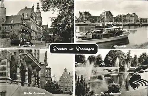 Groningen Bordes Academie Provinciehuis Hoofdstation Kat. Groningen