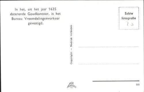 Groningen Goudkantoor met Statdhuis Autobus Kat. Groningen