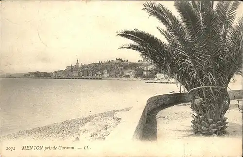 Menton Alpes Maritimes pris de Garavan Kat. Menton