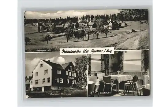 Neuhaus Rennweg Friedrichshoehe Gaststube Gasthaus Rennsteig Kat. Neuhaus Rennweg