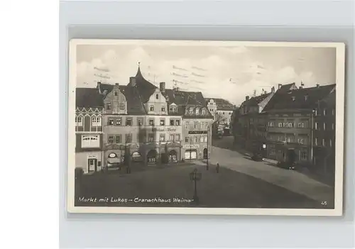Weimar Thueringen Markt Lukas Cranachhaus / Weimar /Weimar Stadtkreis