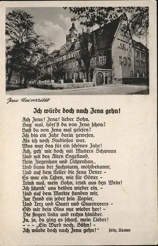 Jena Universitaet mit Gedicht Kat. Jena