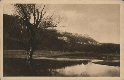 Dornburg Saale Blick auf die Schloesser Kat. Dornburg Saale