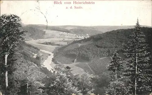 Ebersdorf Thueringen Blick vom Heinrichstein ins Saaletal Kat. Saalburg Ebersdorf