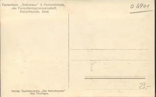 Hummelshain Ferienheim "Siebshaus" Kat. Hummelshain