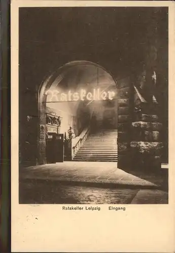 Leipzig Ratskeller Eingang Kat. Leipzig