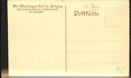 Leipzig Thueringer Hof Kat. Leipzig