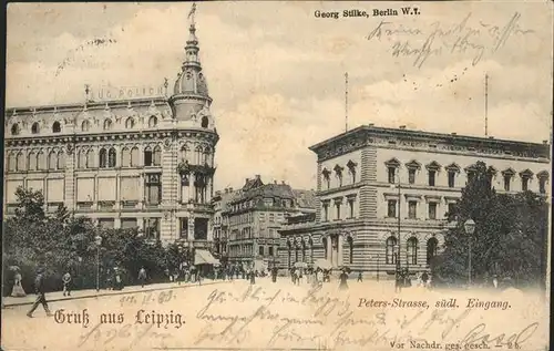 Leipzig Peters Strasse Eingang Kat. Leipzig