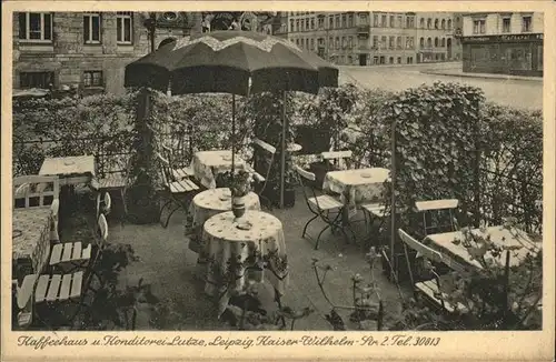 Leipzig Kaiser Wilhelm Str. Kaffeehaus Konditorei Lutze Kat. Leipzig