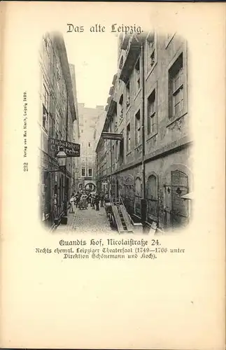 Leipzig Quandts Hof Nicolaistr.  Kat. Leipzig