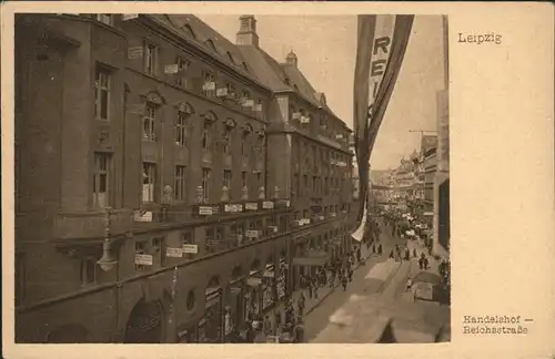 Leipzig Handelshof Reichsstr. Fahne Kat. Leipzig