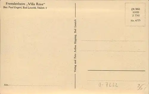 Bad Lausick Fremndenheim "Villa Rosa" Kat. Bad Lausick