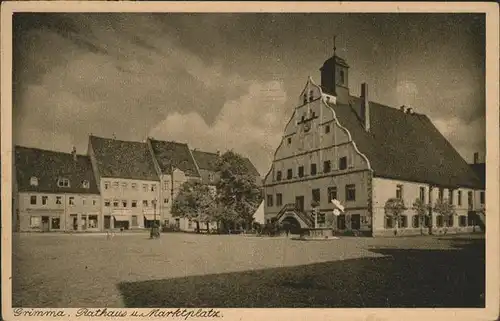 Grimma Rathaus u.Marktplatz Kat. Grimma