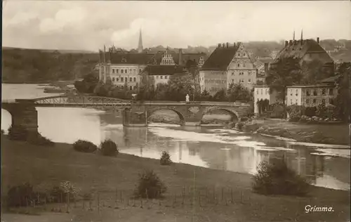 Grimma mit Muldenbruecke Kat. Grimma