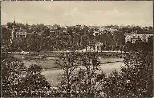 Grimma Blick auf Gattersburg u.Amtshauptmannschaft Kat. Grimma