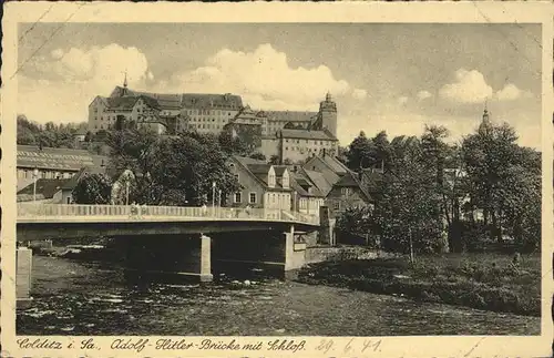 Colditz A. H. Bruecke mit Schloss Kat. Colditz