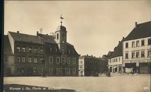 Wurzen Sachsen Markt mit Rathaus Kat. Wurzen