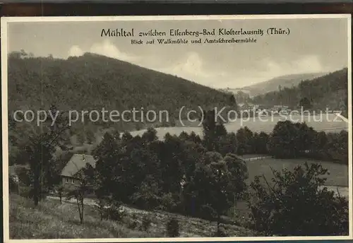 Eisenberg Thueringen Blick auf Walkmuehle u.Amtsschreibermuehle im Muehltal / Eisenberg /Saale-Holzland-Kreis LKR