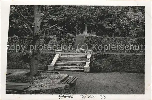 Weida Thueringen Saenger Ehrenmal Kat. Weida Thueringen