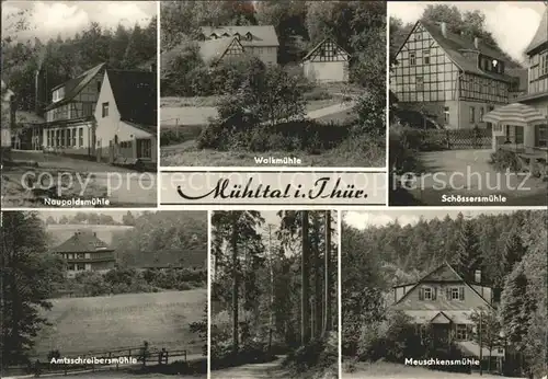 Eisenberg Thueringen Muehltal mit Meuschkensmuehle u.Schoessersmuehle / Eisenberg /Saale-Holzland-Kreis LKR