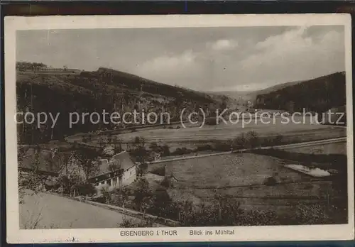 Eisenberg Thueringen Blick ins Muehle mit Muehle Kat. Eisenberg