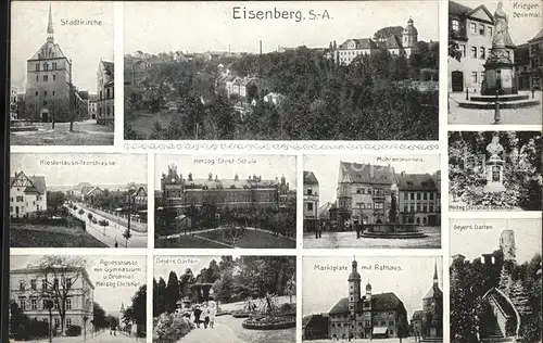 Eisenberg Thueringen Mohrenbrunnen u.Klosterlausnitzerstrasse Kat. Eisenberg