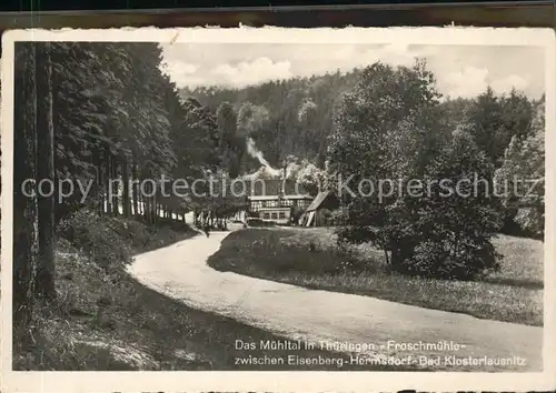 Eisenberg Thueringen Froschmuehle im Muehltal Kat. Eisenberg