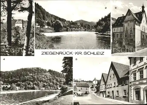 Ziegenrueck Saale Jugendherberge Saalewehr HO Gaststaette Ratskeller Freibad Kirchstrasse Kat. Ziegenrueck Thueringen