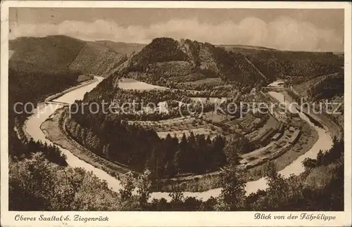 Ziegenrueck Saale Blick von der Faehrklippe Kat. Ziegenrueck Thueringen