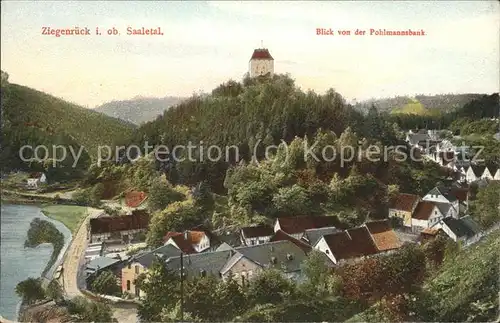 Ziegenrueck Saale Blick von der Pohlmannsbank Kat. Ziegenrueck Thueringen