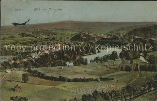 Greiz Thueringen Blick vom Hirschstein Kat. Greiz