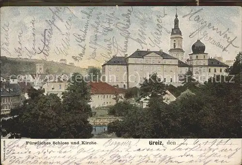 Greiz Thueringen Schloss Kirche Kat. Greiz