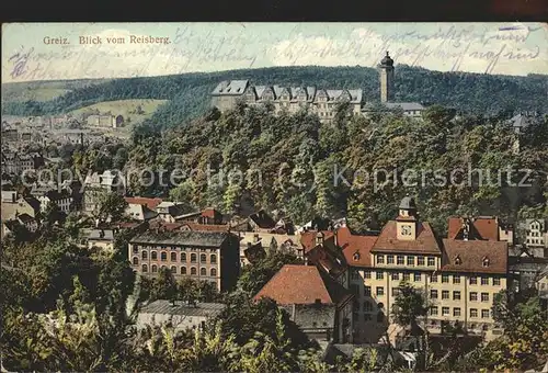 Greiz Thueringen vom Reisberg Kat. Greiz