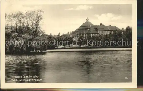 Borna Teich mit Realgymnasium Kat. Borna