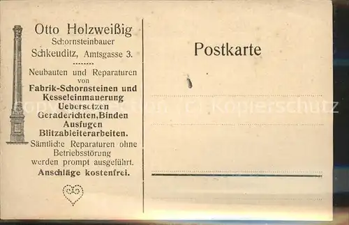 Schkeuditz Schornsteinbauer Otto Holzweissig Kat. Schkeuditz