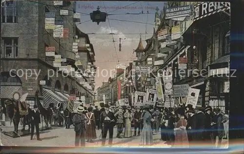 Leipzig Reichsstrasse waehrend der Messe Kat. Leipzig