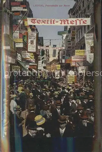 Leipzig Petersstrasse waehrend der Messe Kat. Leipzig