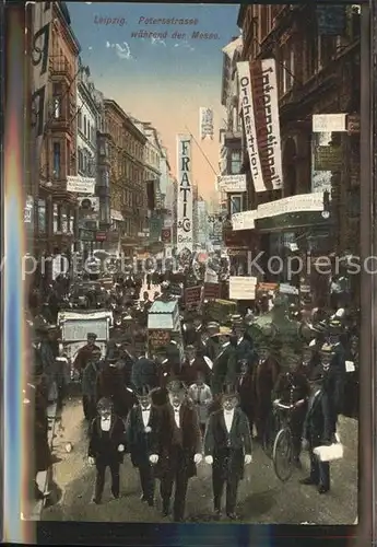 Leipzig Petersstrasse waehrend der Messe Kat. Leipzig