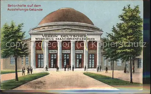 Leipzig Betonhalle auf dem Ausstellungs Gelaender der Techn.Messe Kat. Leipzig