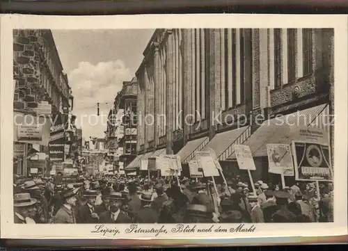 Leipzig Petersstrasse waehrend der Messe Kat. Leipzig