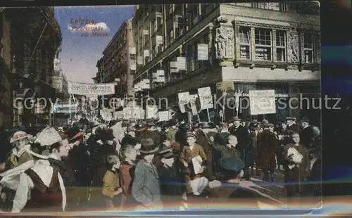 Leipzig Petersstrasse waehrend der Messe Kat. Leipzig