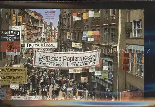 Leipzig Petersstrasse waehrend der Papiermesse Kat. Leipzig