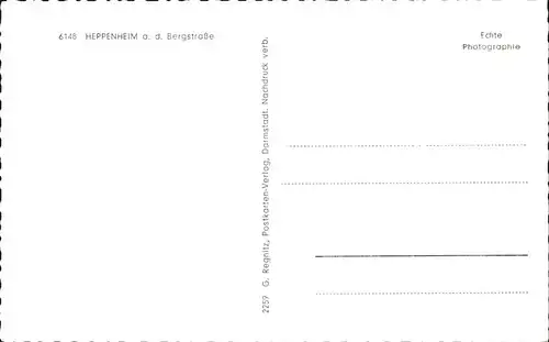 Heppenheim Bergstrasse  Kat. Heppenheim (Bergstrasse)