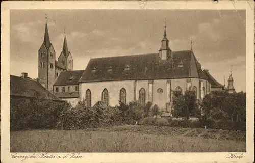 Corvey Weser Kirche Kat. Hoexter