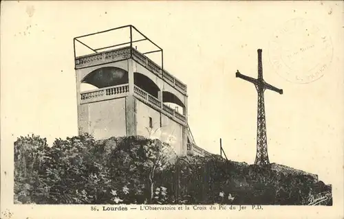 Lourdes Hautes Pyrenees Observatoire et la Croix Pic du Jer Kat. Lourdes