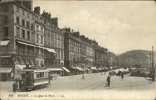 Rouen Haute Normandie Le Quai de Paris Strassenbahn Kat. Rouen